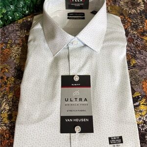 Van Heusen Light Green Patterned Dress Shirt